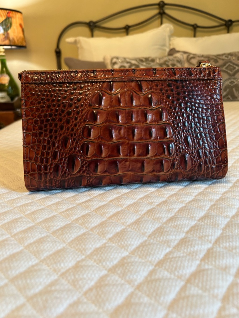 Brahmin Anna Wristlet in Pecan Melbourne - Picture 2 of 16